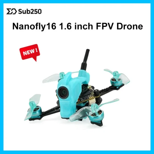 Sub250 1s Nanofly16 1.6Inch 5.8G Stick VTX Antenna with ELRS 2.4G / TBS Nano RX Freestyle Quadcopter Drone