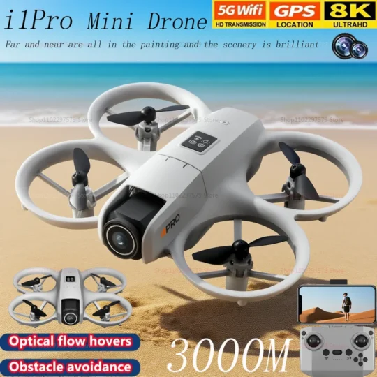 NEW i1PRO Mini Drone 8K Aerial Photography Drone Dual Camera HD Quadcopter WIFI GPS Foldable RC UAV Obstacle Avoidance Toys Gift